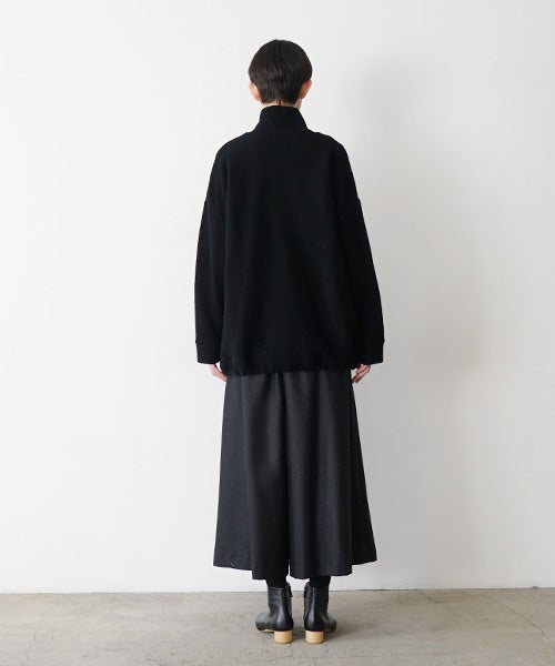  Mochiモチrib knit cardigan [black/ma26-kn-03]