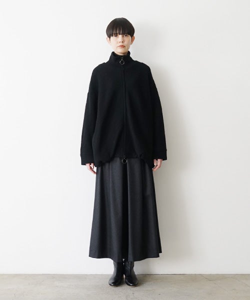  Mochiモチrib knit cardigan [black/ma26-kn-03]