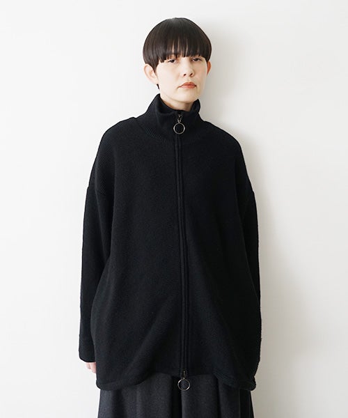  Mochiモチrib knit cardigan [black/ma26-kn-03]