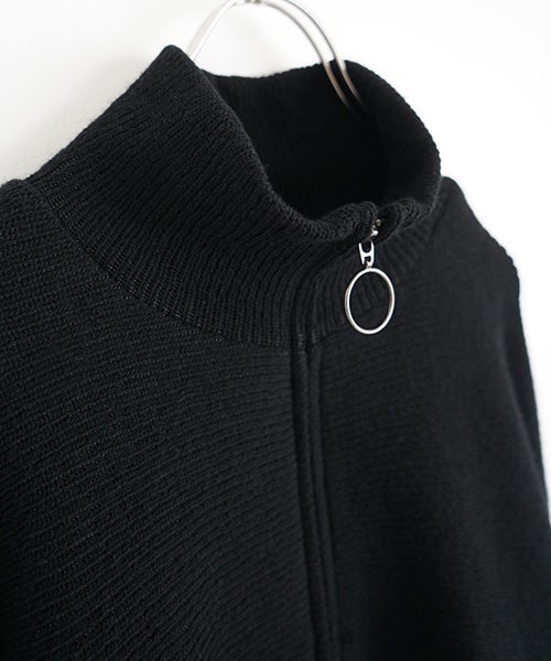  Mochiモチrib knit cardigan [black/ma26-kn-03]