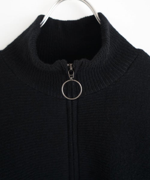  Mochiモチrib knit cardigan [black/ma26-kn-03]