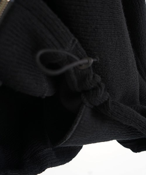  Mochiモチrib knit cardigan [black/ma26-kn-03]