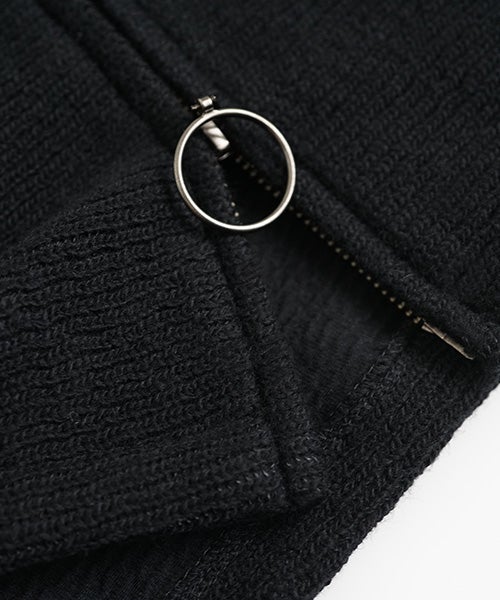  Mochiモチrib knit cardigan [black/ma26-kn-03]
