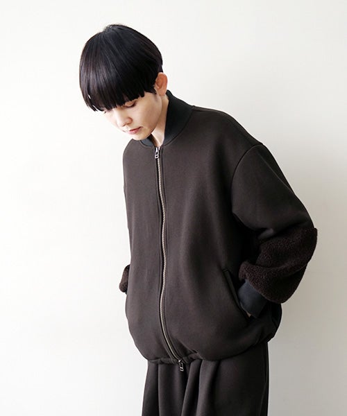 Mochiモチsweat blouson [darK kmocha/ma25hm-jk-01]