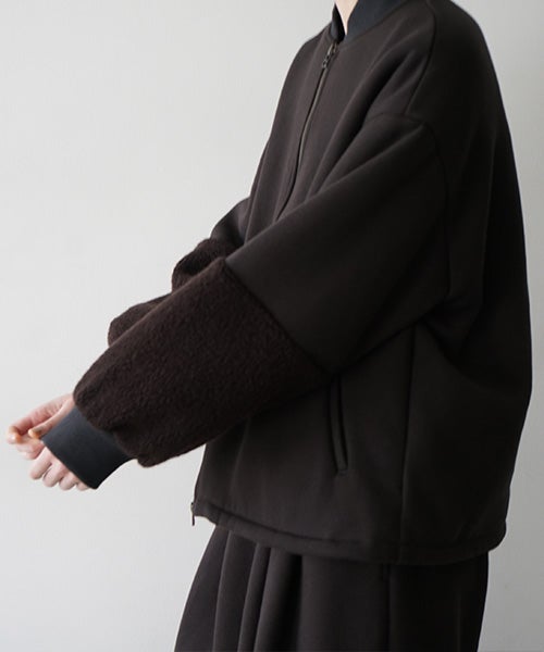 Mochiモチsweat blouson [darK kmocha/ma25hm-jk-01]