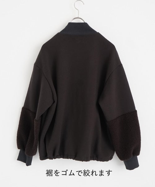 Mochiモチsweat blouson [darK kmocha/ma25hm-jk-01]