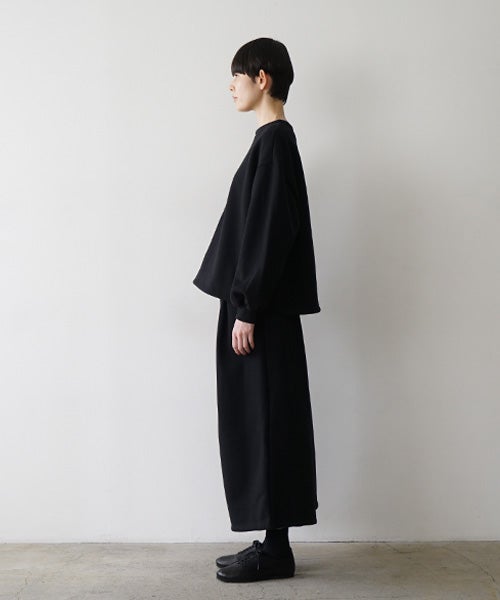  Mochiモチ sweat tuck wide pants　 [black/ma25hm-pt-01]