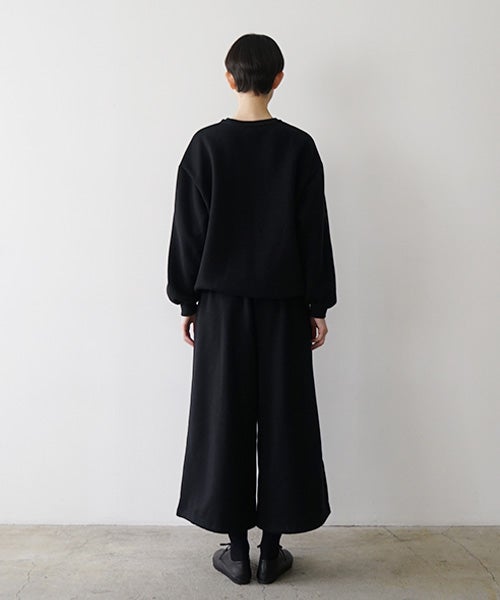  Mochiモチ sweat tuck wide pants　 [black/ma25hm-pt-01]