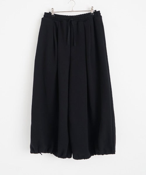  Mochiモチ sweat tuck wide pants　 [black/ma25hm-pt-01]