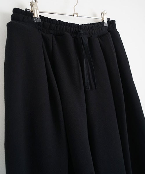  Mochiモチ sweat tuck wide pants　 [black/ma25hm-pt-01]