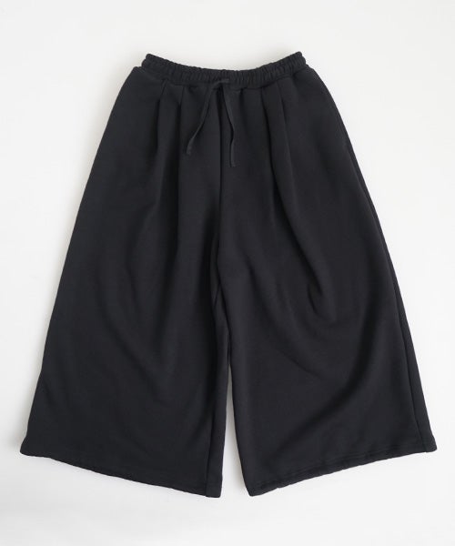  Mochiモチ sweat tuck wide pants　 [black/ma25hm-pt-01]