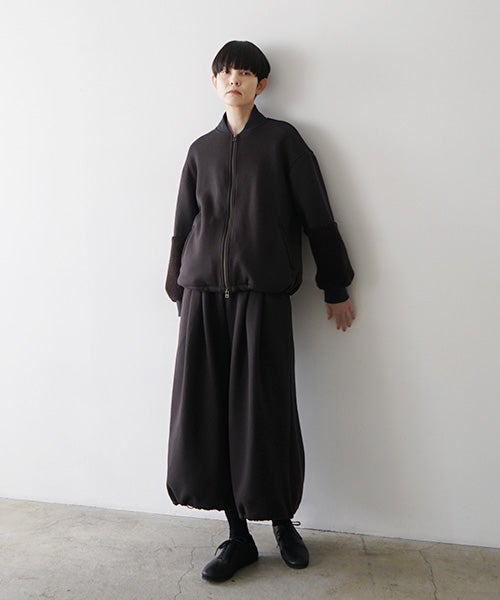 Mochiモチsweat tuck wide pants [darkmocha/ma25hm-pt-01] 
