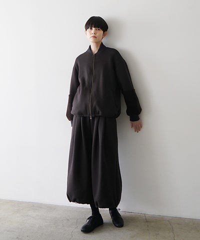Mochiモチsweat tuck wide pants [darkmocha/ma25hm-pt-01] 