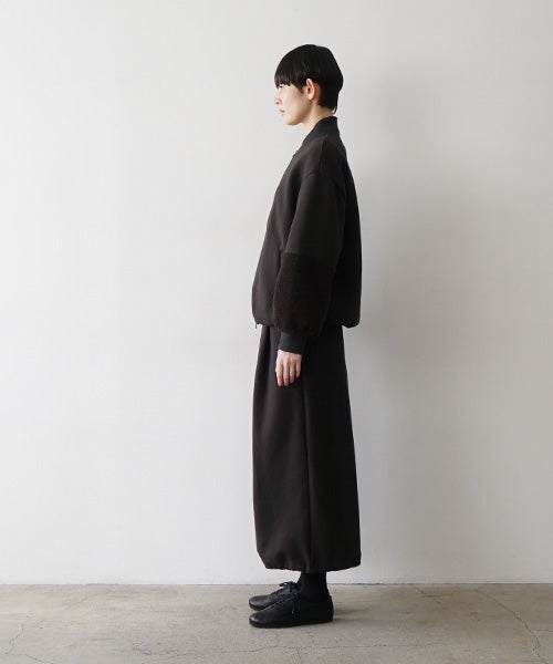 Mochiモチsweat tuck wide pants [darkmocha/ma25hm-pt-01] 