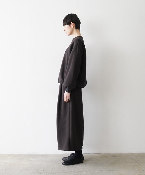 Mochiモチsweat tuck wide pants [darkmocha/ma25hm-pt-01] 