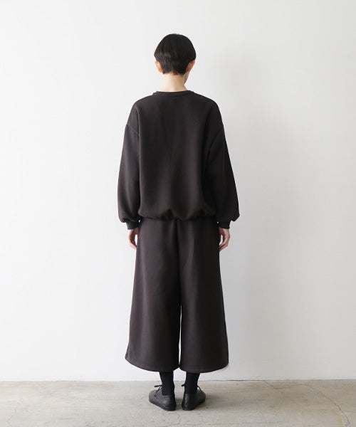 Mochiモチsweat tuck wide pants [darkmocha/ma25hm-pt-01] 