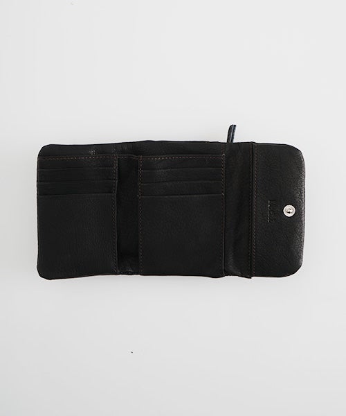 Mochiモチtrifold wallet (dark brown/ma-pro-28)鹿革 3つ折り財布