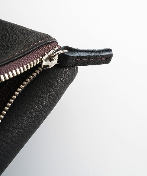 Mochiモチtrifold wallet (dark brown/ma-pro-28)鹿革 3つ折り財布
