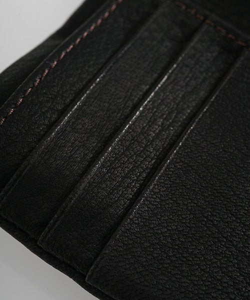 Mochiモチtrifold wallet (dark brown/ma-pro-28)鹿革 3つ折り財布