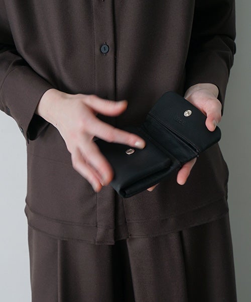Mochiモチtrifold wallet (dark brown/ma-pro-28)鹿革 3つ折り財布